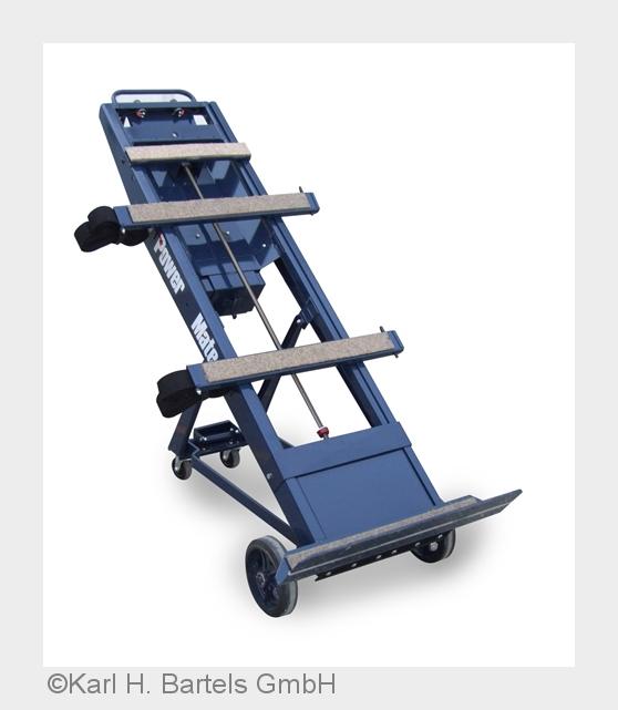 ) Die Treppensteiger PowerMate ermöglichen Güter bis 680 kg schonend und sicher zu befördern. (Bildq