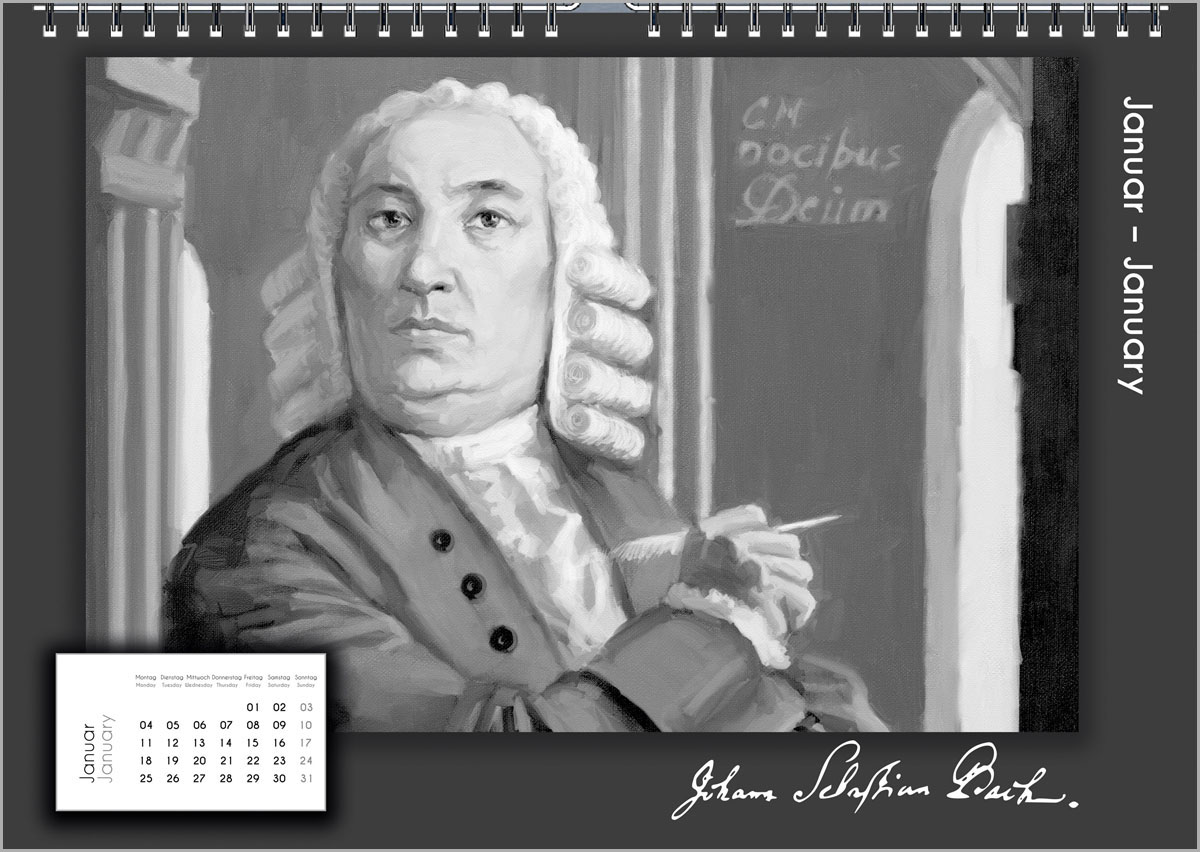 Kalender als Musiker-Geschenke: die jüngste Idee von Peter Bach jr. Kalender als Musiker-Geschenke: die jüngste Idee von Peter Bach jr.