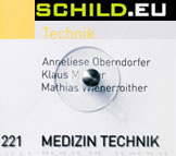 Türschilder von SCHILDER Systeme Türschilder von SCHILDER Systeme