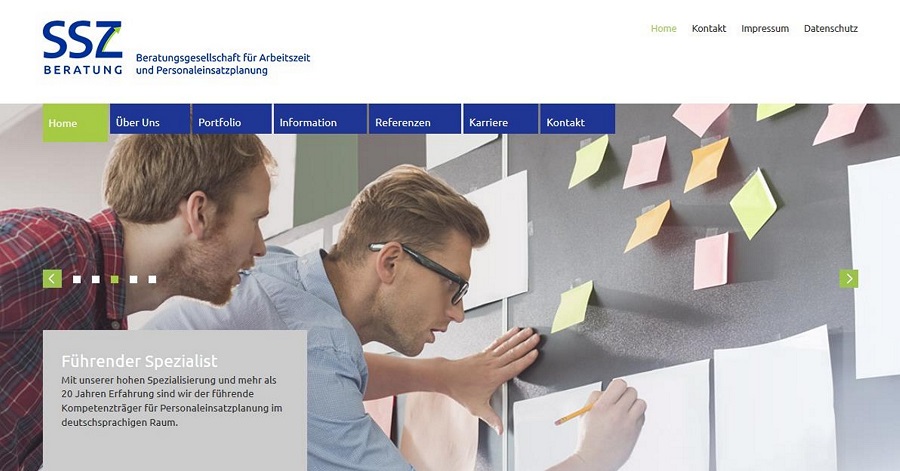 Neue Homepage der SSZ Beratungsgesellschaft Neue Homepage der SSZ Beratungsgesellschaft
