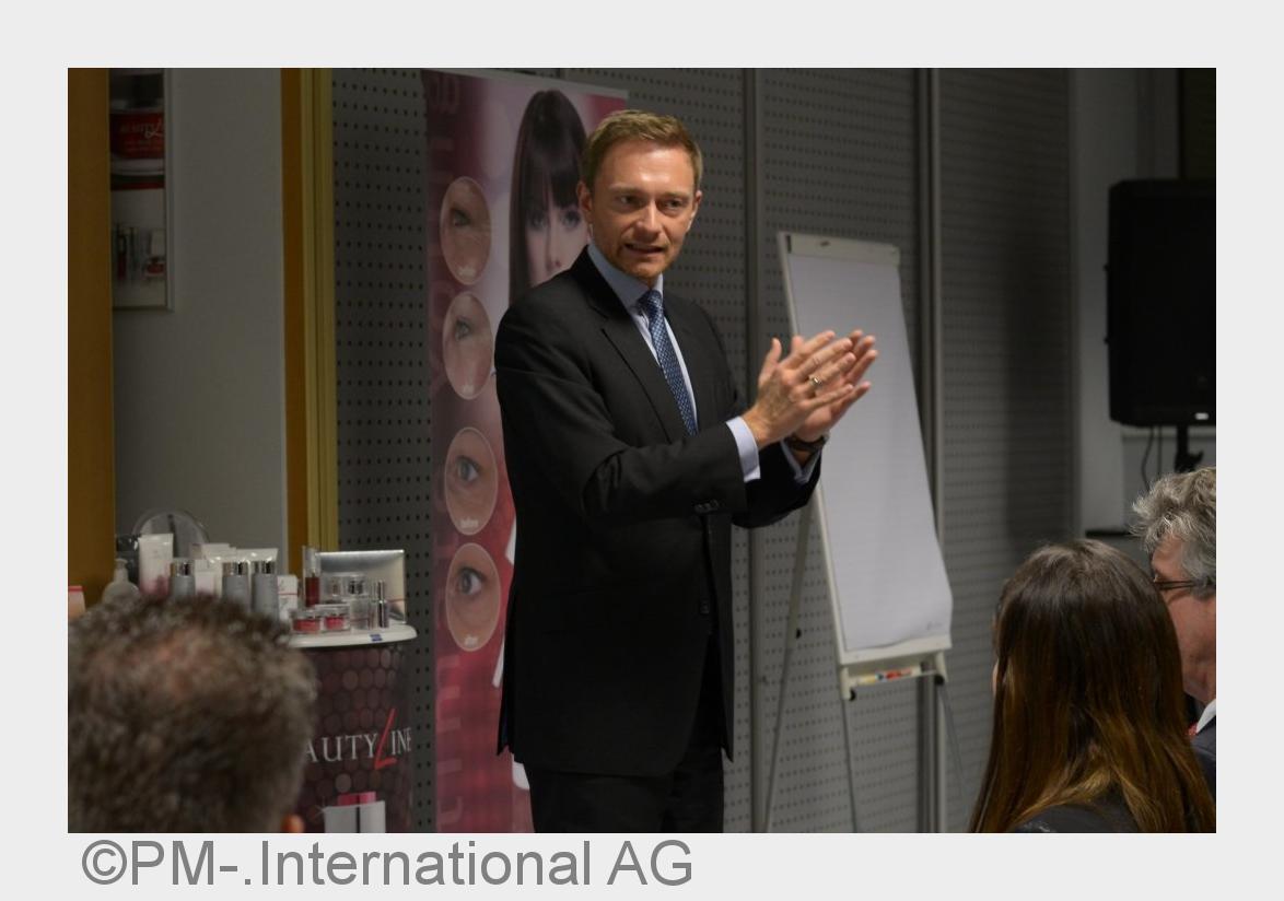 FDP-Chef Lindner bei PM-International in Speyer (Bildquelle: PM-.International AG)