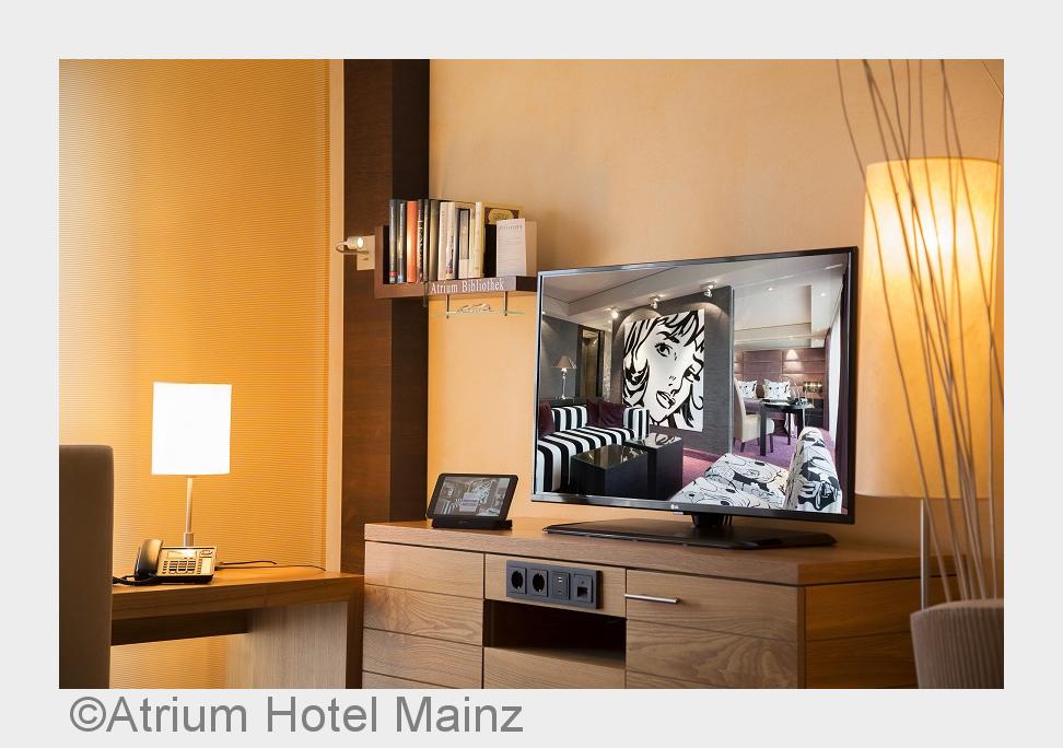 Mix aus klassischen und digitalen Medien sorgt im Atrium Hotel Mainz für modernste Gästeunterhaltung