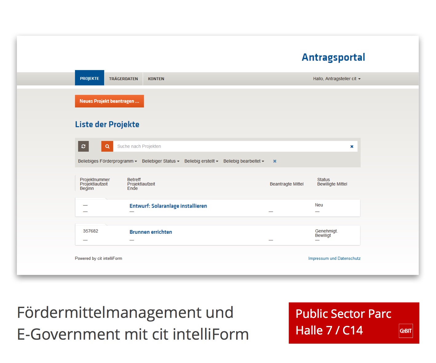 cit präsentiert neue Lösungen im Public Sector Parc auf der CeBIT. cit präsentiert neue Lösungen im Public Sector Parc auf der CeBIT.