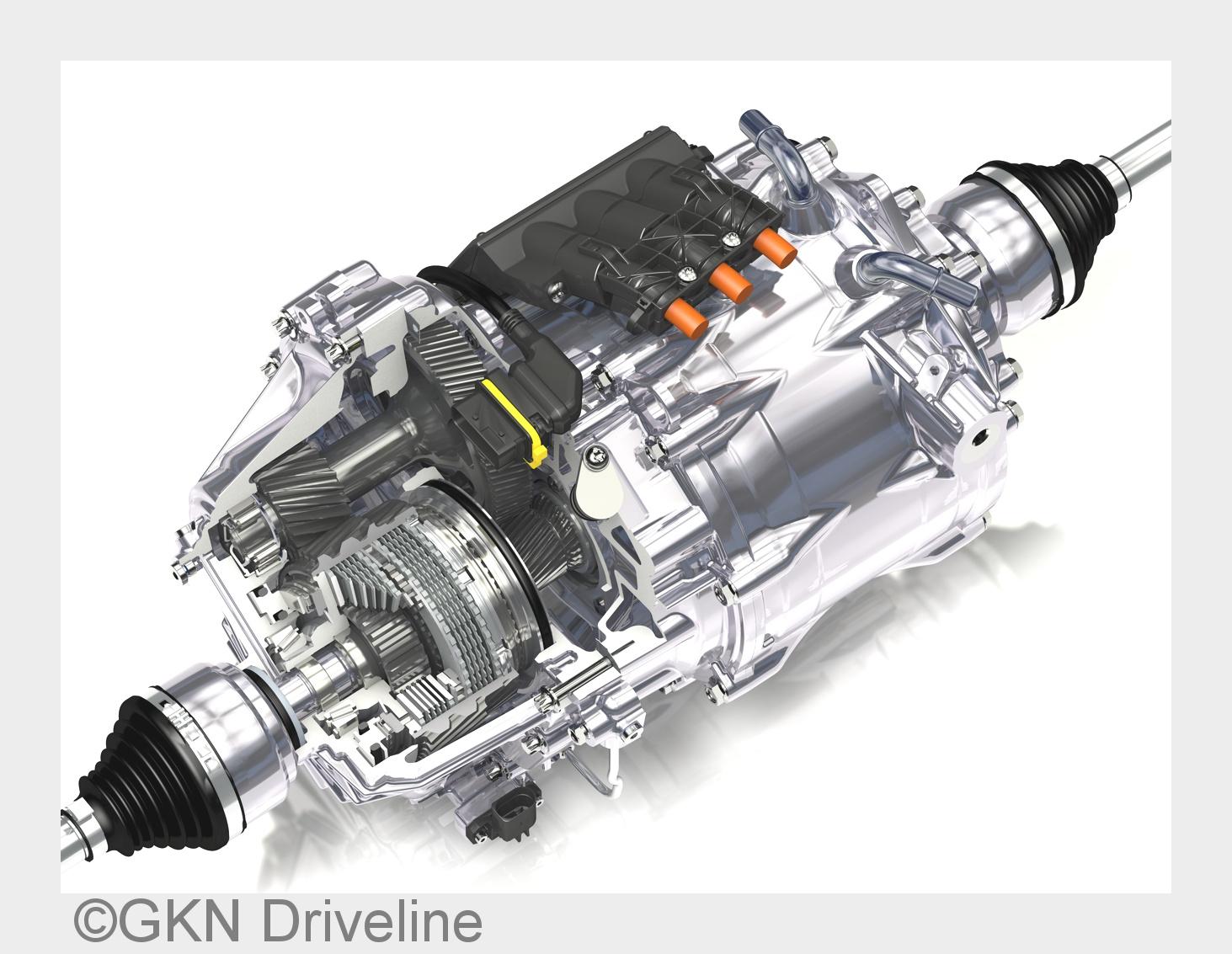 Die neue 'eTwinster' Torque Vectoring eAxle. (Bildquelle: GKN Driveline) Die neue 'eTwinster' Torque Vectoring eAxle. (Bildquelle: GKN Driveline)