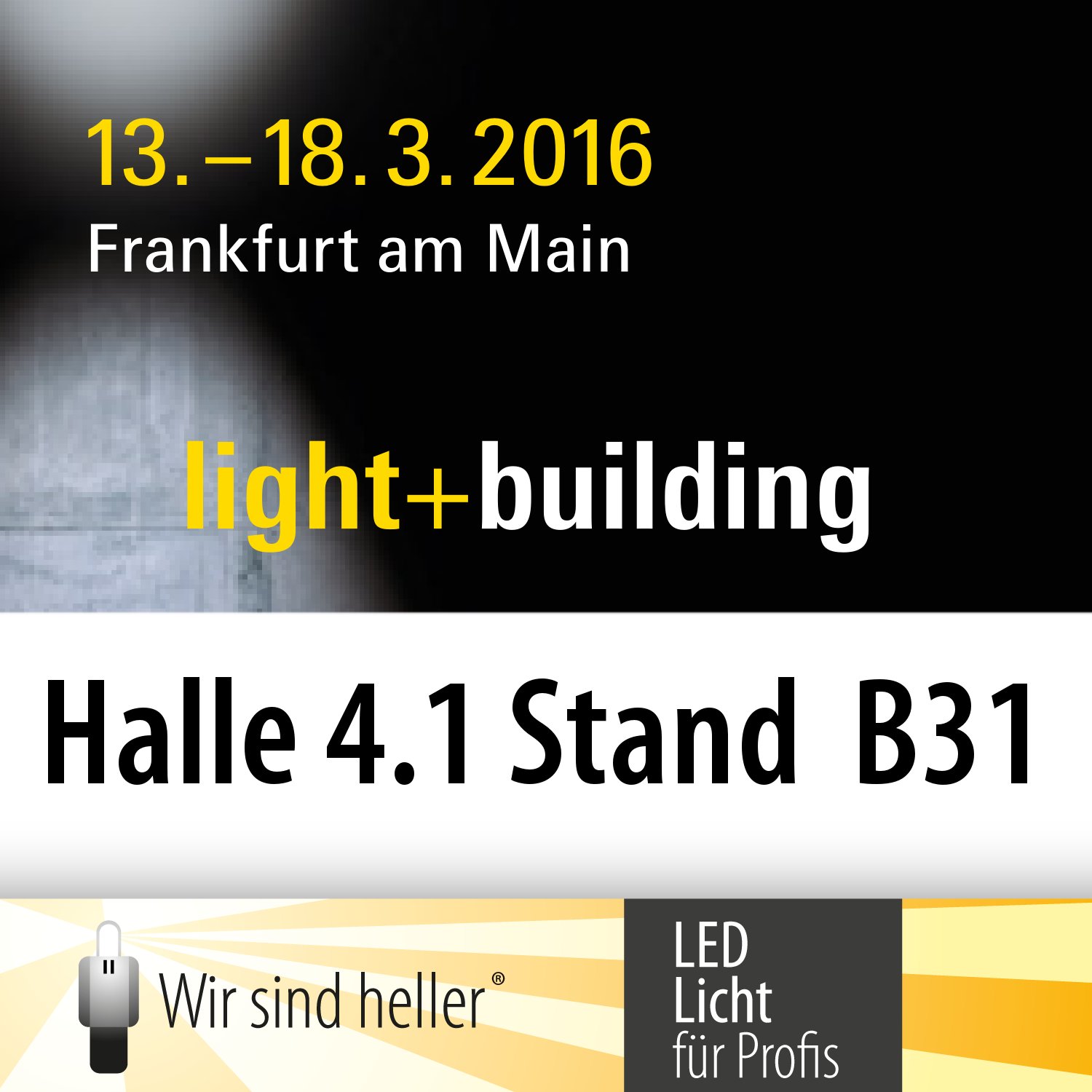 "Wir sind heller" auf der Light and Building