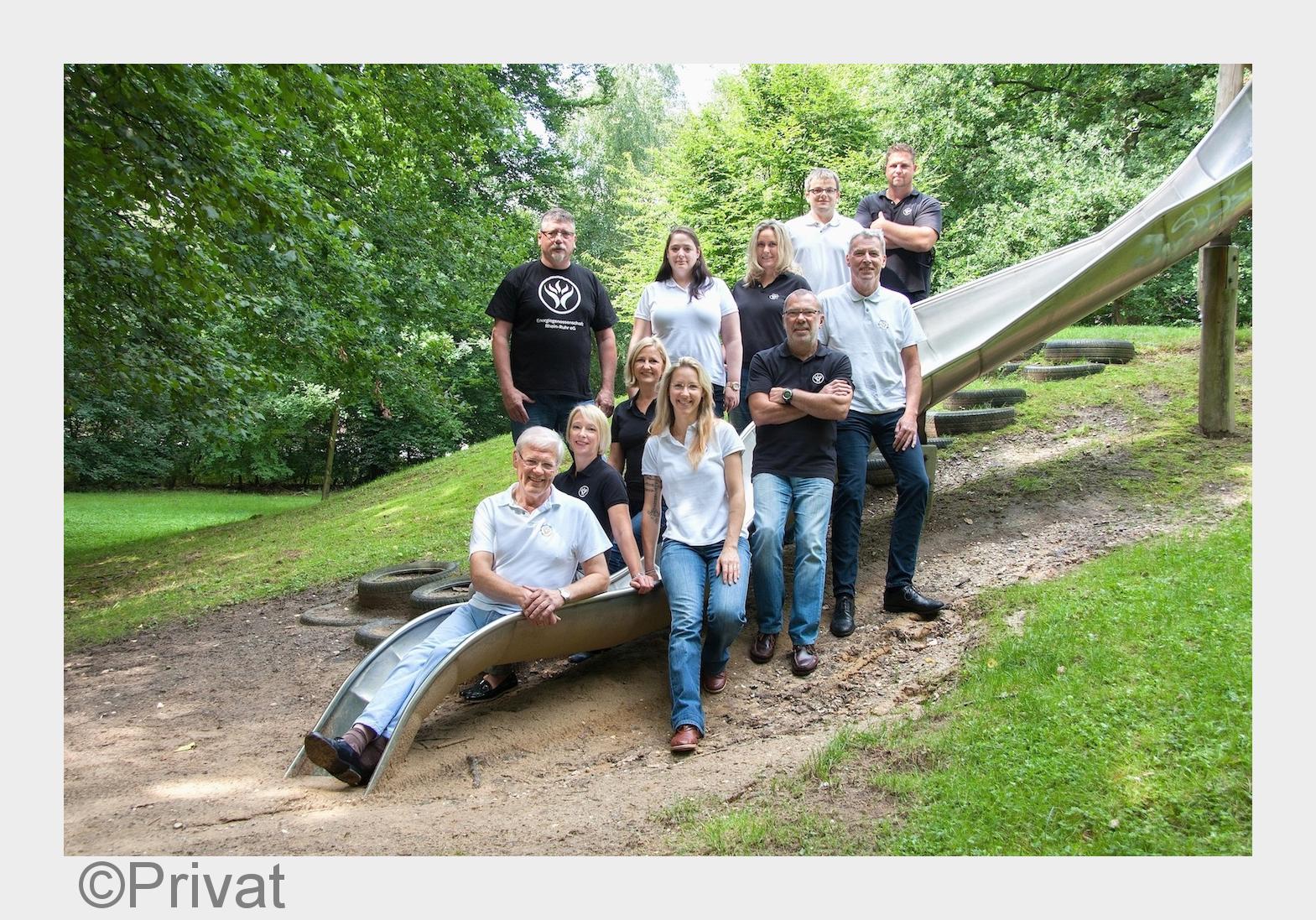 Gerfried I. Bohlen (1.v.l.) und das EGRR-Team verstehen sich als Gallier der Energiewende. (Bildquel