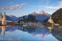 Aussicht vom Pool (Edelwiss Hotel Berchtesgaden)