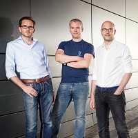 Die auxmoney-Gründer (v.l.) Philip Kamp, Philipp Kriependorf und Raffael Johnen
