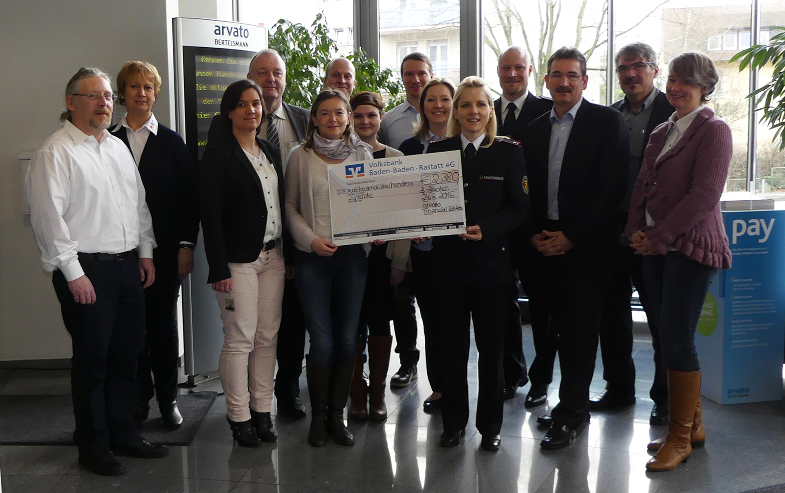 Spendenübergabe von arvato Financial Solutions an vier Baden-Badener Institutionen Spendenübergabe von arvato Financial Solutions an vier Baden-Badener Institutionen