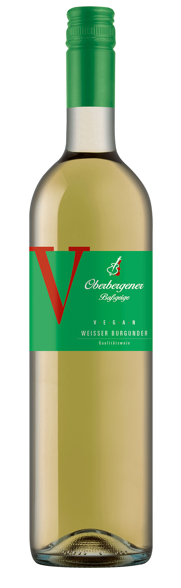 V wie Vegan?den Oberbergener Bassgeige Weißer Burgunder (Bildquelle: Winzergenossenschaft Oberbergen V wie Vegan?den Oberbergener Bassgeige Weißer Burgunder (Bildquelle: Winzergenossenschaft Oberbergen