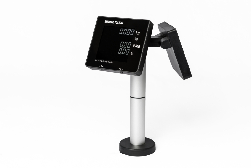 Das METTLER TOLEDO Komfort-Display mit separater Anzeige für Kassierer und Kunden. Das METTLER TOLEDO Komfort-Display mit separater Anzeige für Kassierer und Kunden.
