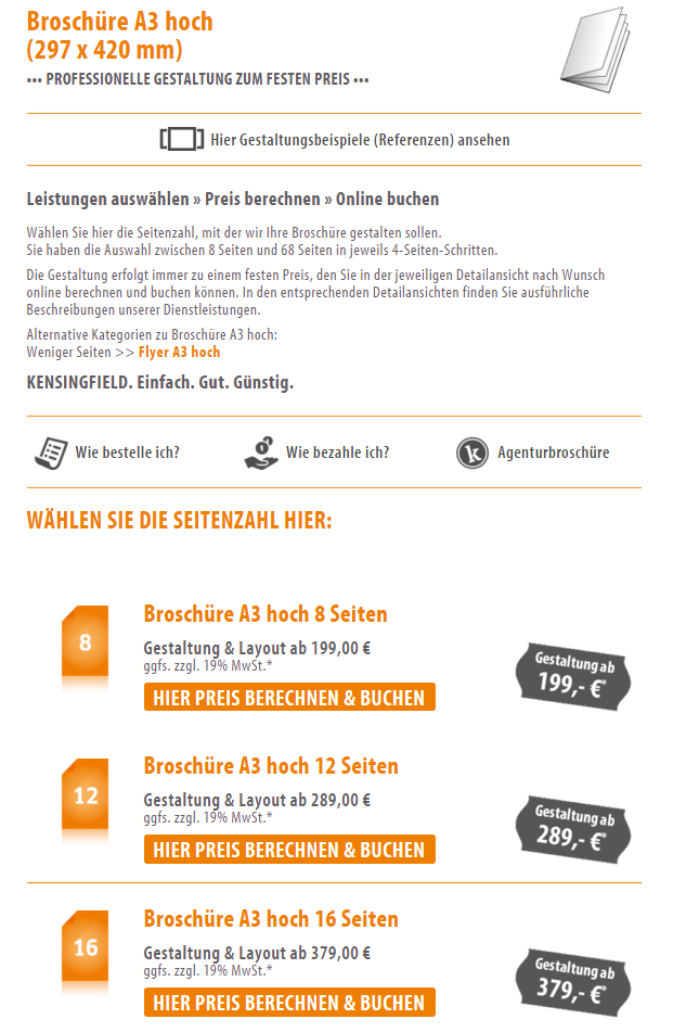 Broschüre A3 hoch bei KENSINGFIELD Broschüre A3 hoch bei KENSINGFIELD
