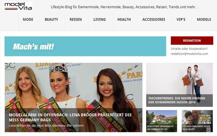 Relaunch für modelvita.com Relaunch für modelvita.com
