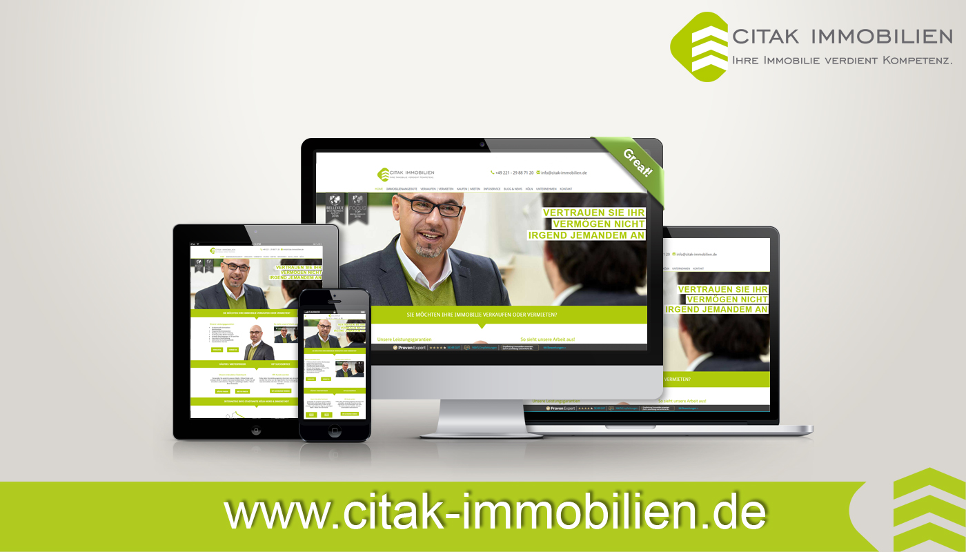 Die neue Website von Citak Immobilien in Köln Die neue Website von Citak Immobilien in Köln