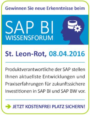 Infocient SAP BI-Wissensforum 2016 Infocient SAP BI-Wissensforum 2016