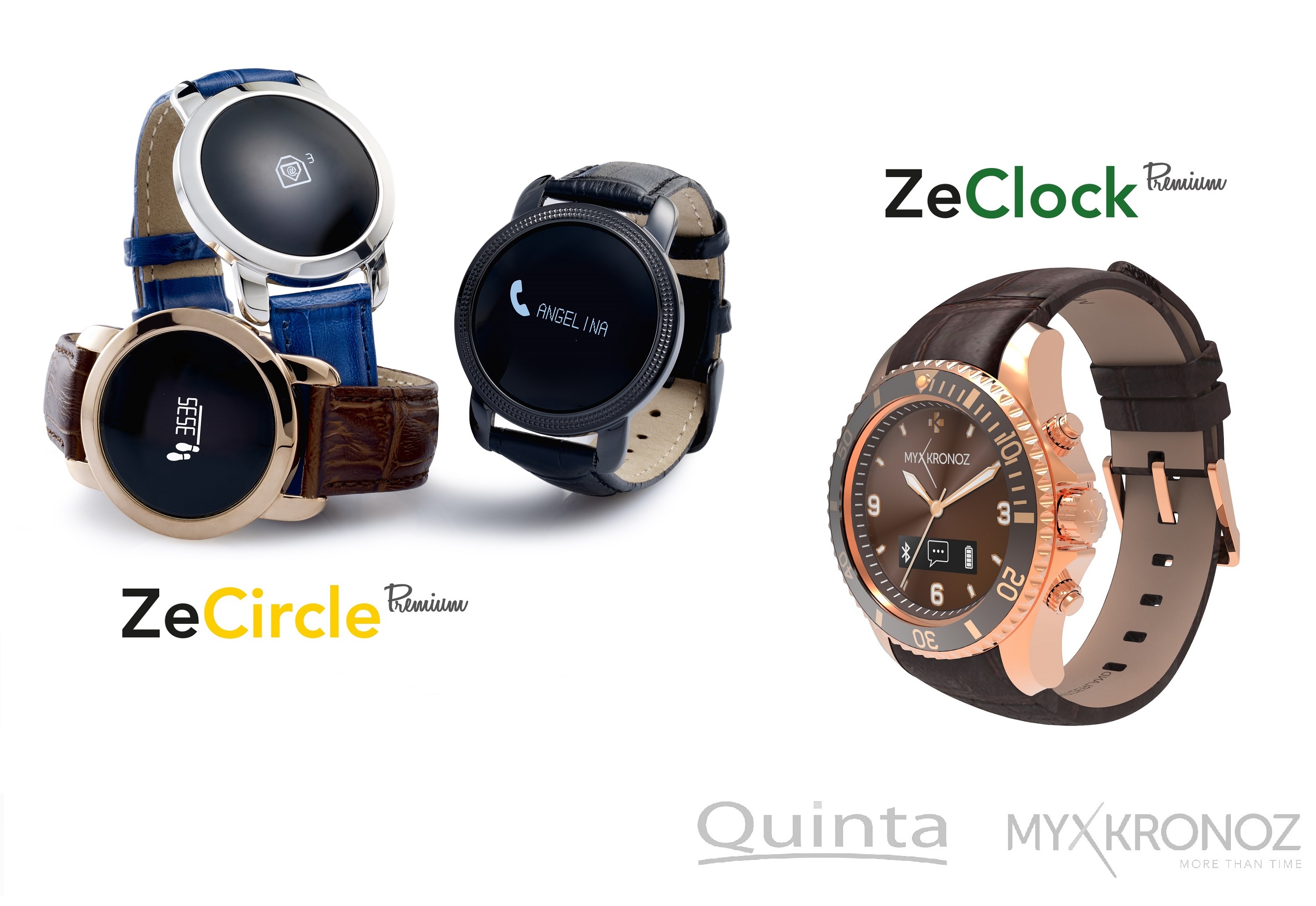Der besondere Look der neuen Smartwatch Modelle entsteht durch das edle Echtleder-Armband.