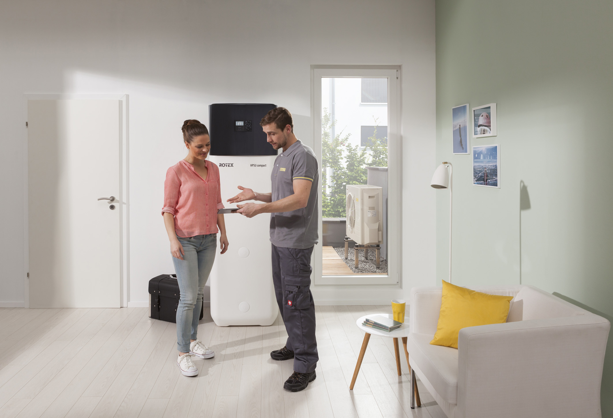 Die neue ROTEX HPSU compact ist noch flexibler in der Aufstellung.