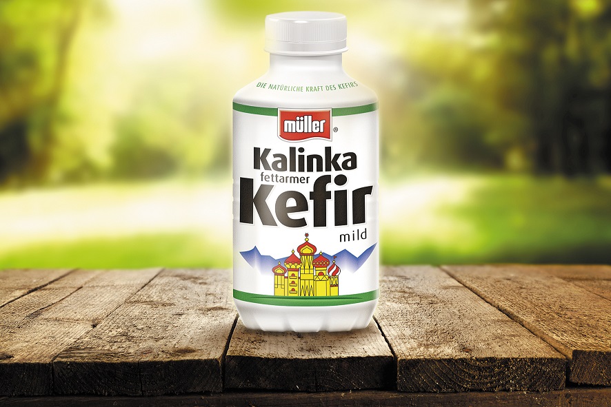 Die Kraft ruht in der Flasche: Beliebter Müller Kalinka fettarmer Kefir mild hat neue Verpackung (Bi Die Kraft ruht in der Flasche: Beliebter Müller Kalinka fettarmer Kefir mild hat neue Verpackung (Bi