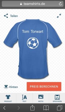 TeamShirts mobiler T-Shirt Konfigurator TeamShirts mobiler T-Shirt Konfigurator