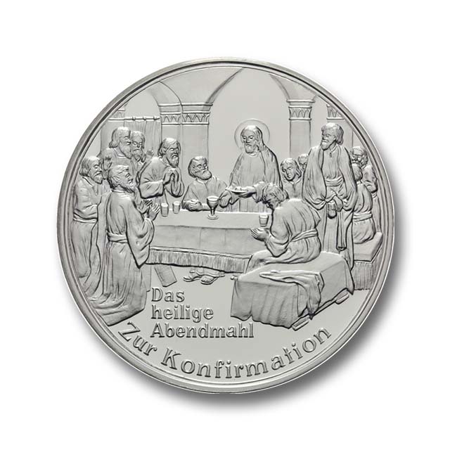 Degussa Silbermedaille Konfirmation (Bildquelle: Degussa)