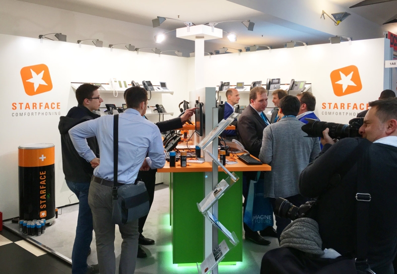 STARFACE präsentierte auf der CCW 2016 Einsatzmöglichkeiten für die hybride UCC-Plattform STARFACE. STARFACE präsentierte auf der CCW 2016 Einsatzmöglichkeiten für die hybride UCC-Plattform STARFACE.