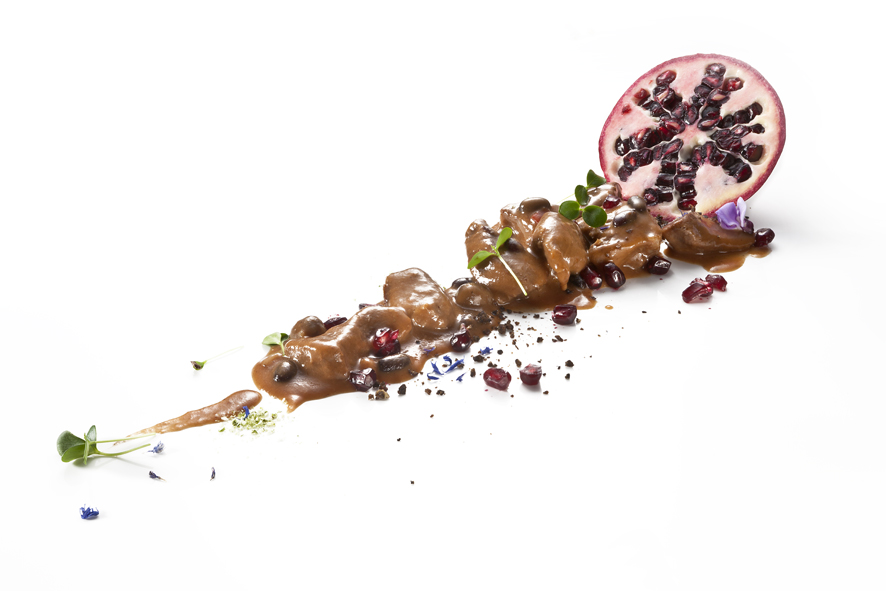 Sander Gourmet: Kalbfleisch in orientalischer Granatapfelsauce (Bildquelle: @ Sander Gourmet)