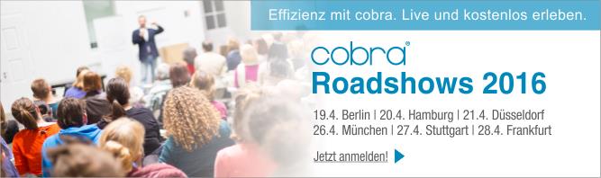 Fit für's Kundenmanagement: cobra demonstriert bundesweit in Roadshows leistungsstarke Lösungen. (Bi
