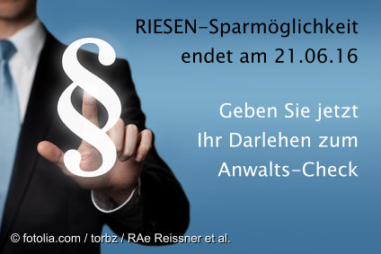 Meist tragen die Rechtsschutzversicherungen die Anwaltskosten beim Widerruf. Wir klären für Sie ab, 