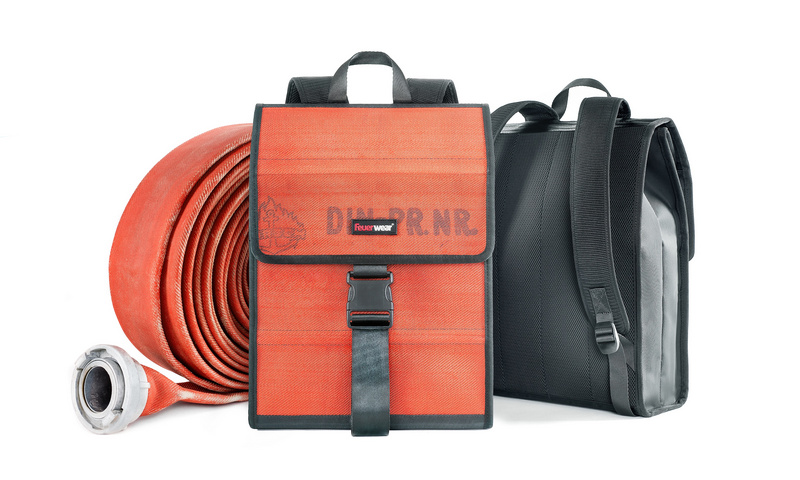 Eric - Rucksack aus gebrauchtem Feuerwehrschlauch Eric - Rucksack aus gebrauchtem Feuerwehrschlauch