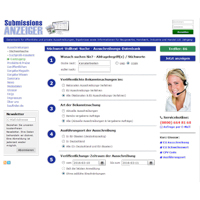 In Echtzeit wird die Anzahl der Suchergebnisse angezeigt. © Submissions-Anzeiger Verlag In Echtzeit wird die Anzahl der Suchergebnisse angezeigt. © Submissions-Anzeiger Verlag