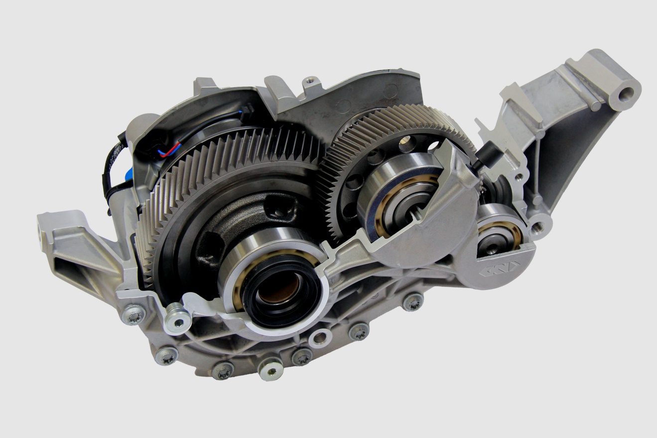 Die zweistufige eAxle bietet eine Leistung von 65 kW (Bildquelle: GKN Driveline)