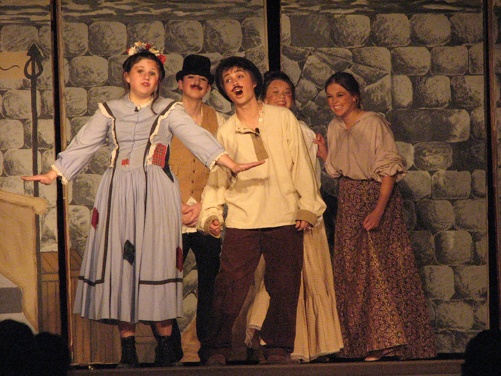 High School-Produktion des Musicals My Fair Lady, Szene High School-Produktion des Musicals My Fair Lady, Szene