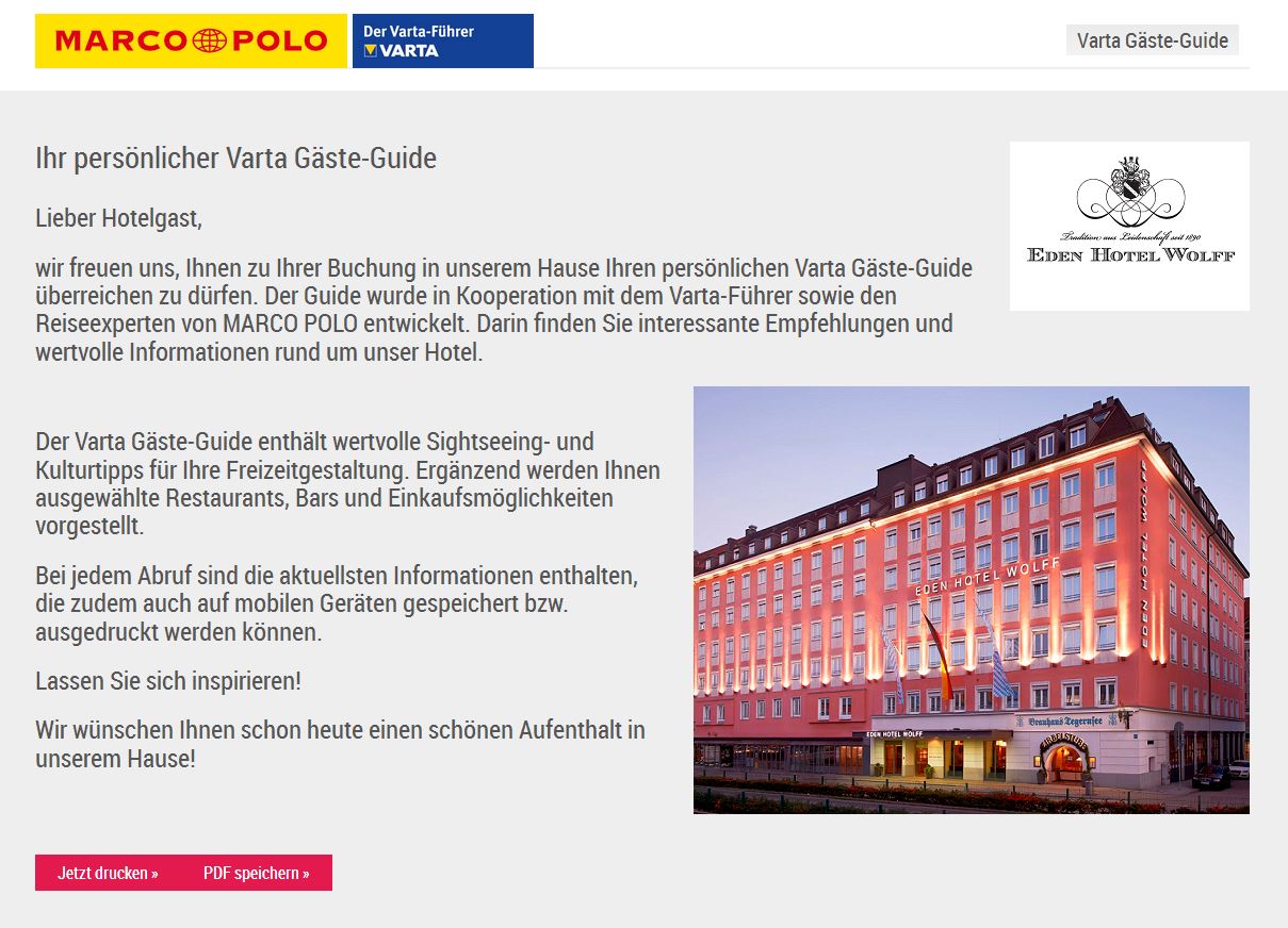 Varta Gäste-Guide Varta Gäste-Guide