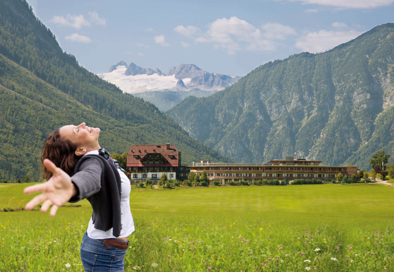 Literatur- und Wellnesshotel mit Blick auf den Dachstein (Bildquelle: Jungwirth) Literatur- und Wellnesshotel mit Blick auf den Dachstein (Bildquelle: Jungwirth)