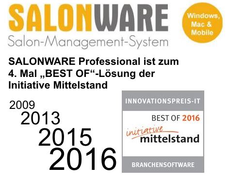 Auszeichnung für Kassensystem SALONWARE Auszeichnung für Kassensystem SALONWARE