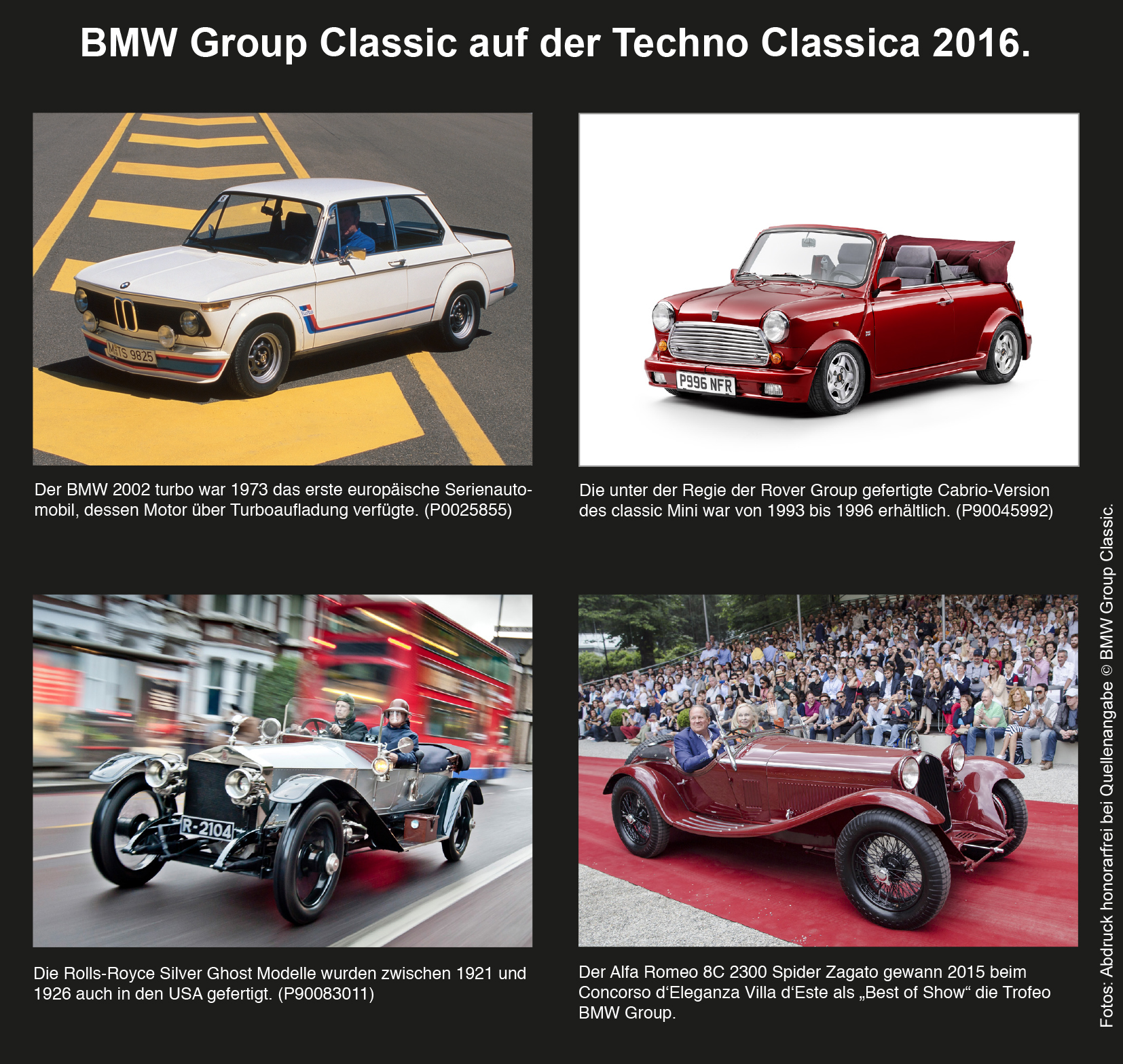 BMW Group Classic auf der Techno Classica 2016