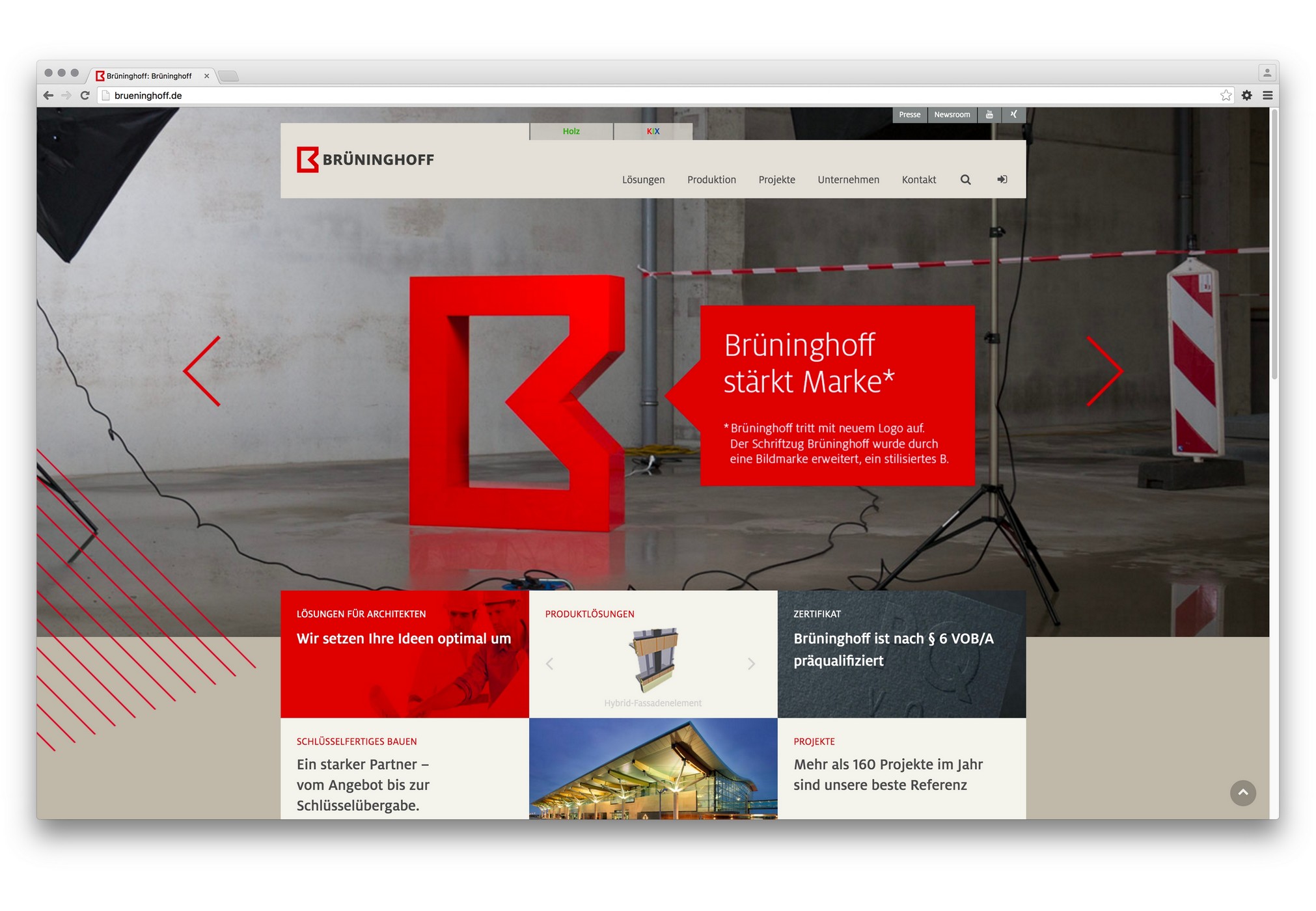 Mit der neune Website präsentiert sich Brüninghoff jetzt auch online im neu eingeführten Corporate D Mit der neune Website präsentiert sich Brüninghoff jetzt auch online im neu eingeführten Corporate D