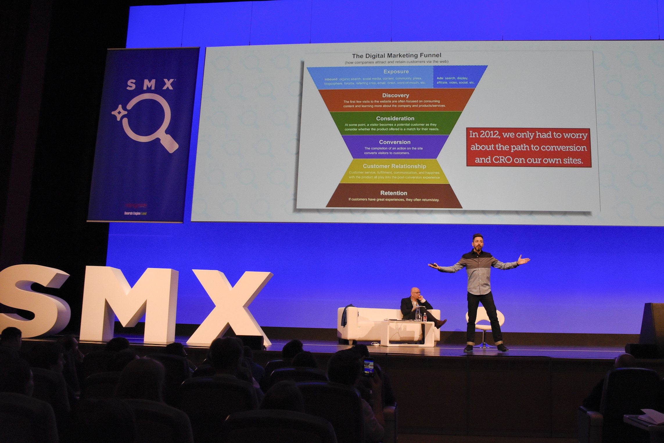 Rand Fishkin auf der SMX: Wer User lange auf der Seite hält, erhält positive Ranking-Effekte. (Bildq