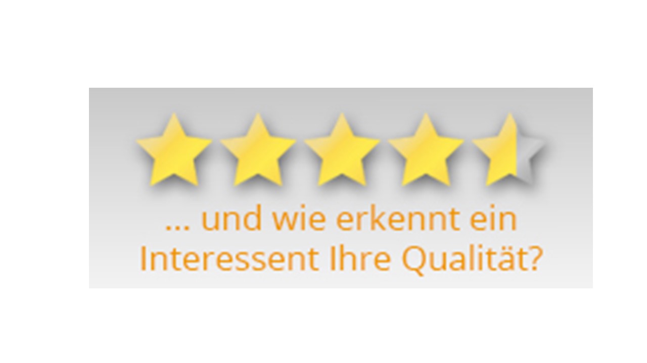 So jedenfalls wird Qualität im BAUHERREN-PORTAL.COM dargestellt