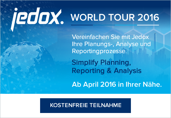 Am 12. April 2016 beginnt die"Jedox World Tour" Am 12. April 2016 beginnt die"Jedox World Tour"
