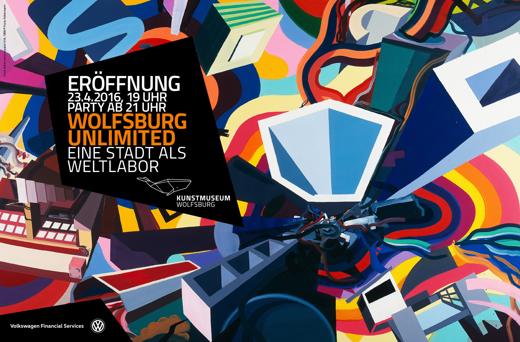 Franz Ackermann"evasion XVII" (two pipelines delivering a city-build me up to knock me dow