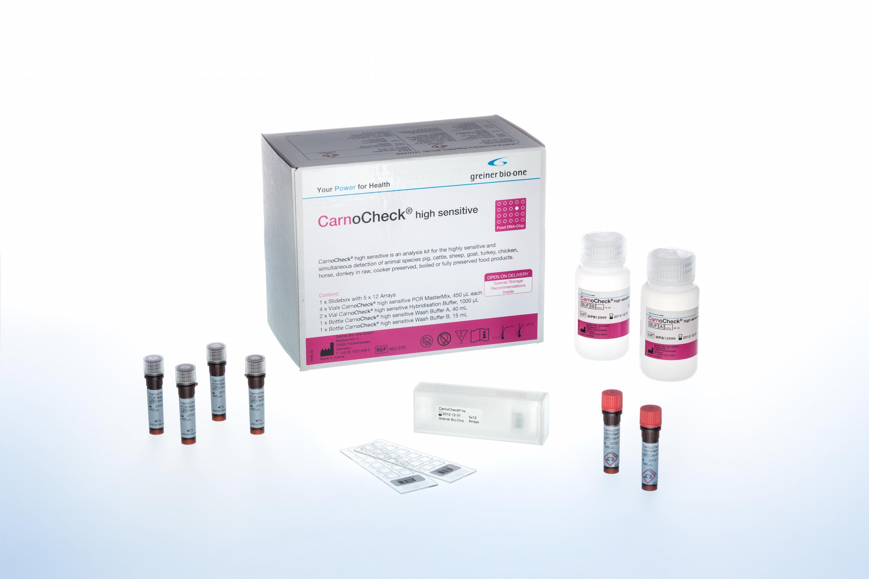 Testkit CarnoCheck high sensitive (Bildquelle: Greiner Bio-One GmbH) Testkit CarnoCheck high sensitive (Bildquelle: Greiner Bio-One GmbH)