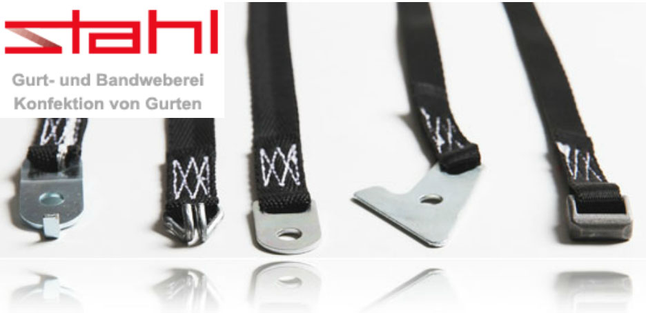 Gurtbänder von der Gurt- und Bandweberei Stahl Gurtbänder von der Gurt- und Bandweberei Stahl