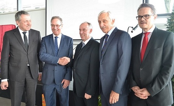 (v.li.) Peter Kurz, Franz Egle, Michael Nagy, Heinrich Alt, Wolfgang Dittmann. Foto: Motzko