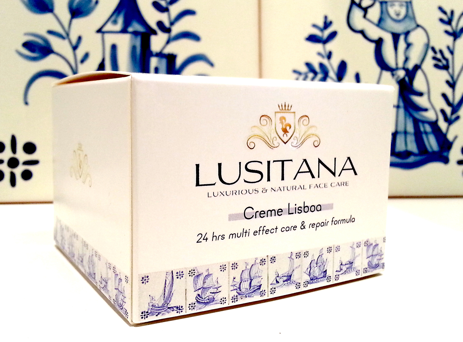 Umverpackung LUSITANA FACE CARE - Creme Lisboa, 24 h multi effect care & repair formula