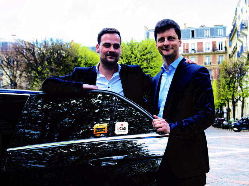 Von links nach rechts: Stephan Müller (Director Operations bei taxi.eu), Laurent Kennel (CEO von eC Von links nach rechts: Stephan Müller (Director Operations bei taxi.eu), Laurent Kennel (CEO von eC