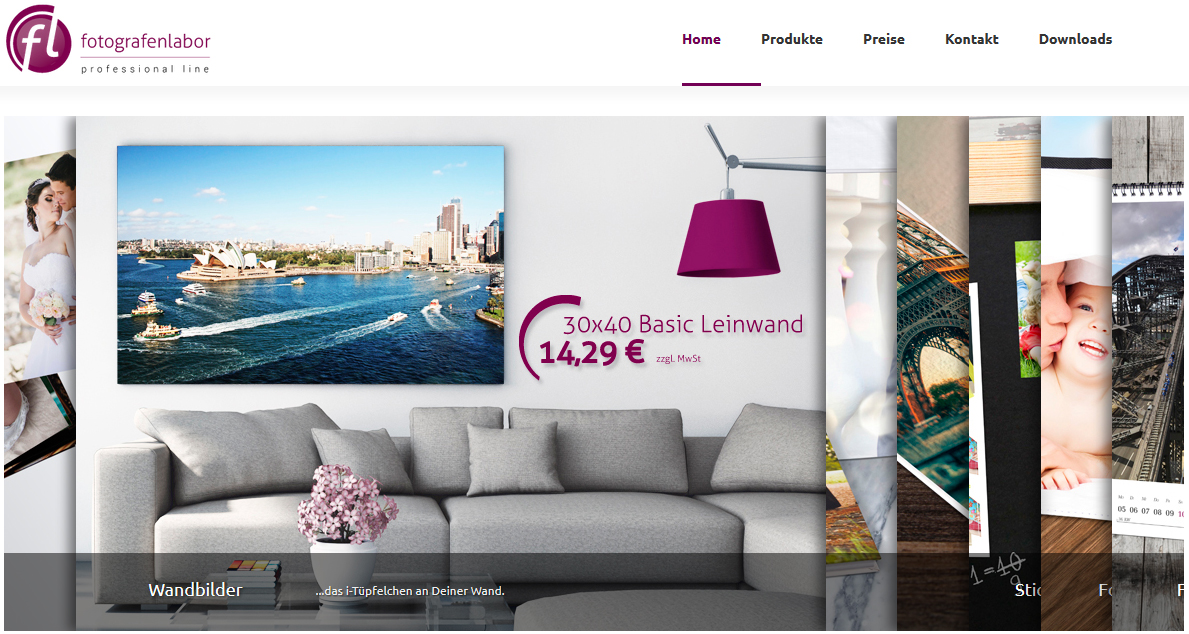 Einfach Fotos bestellen als Leinwand, Fotoabzug, Acryl, Fotosticker, FineArt-Druck, Poster uvm.