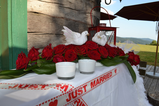 Just Married im Berghotel Maibrunn (Bildquelle: (c) Berghotel Maibrunn)
