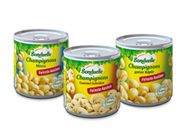 Das neue Bonduelle Champignons-Sortiment: Minis, Ganze Köpfe, Gourmet-Scheiben