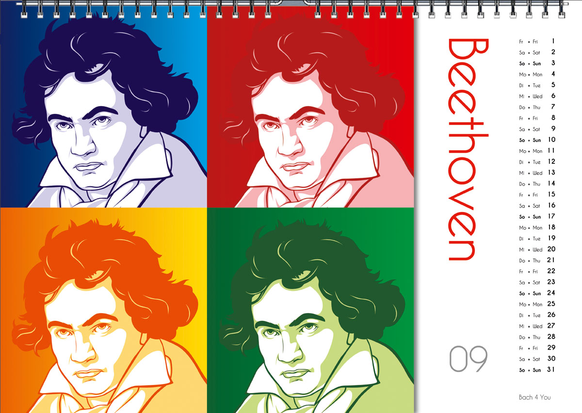 33 Komponisten-Kalender, 99 Musik-Kalender, 33 Bach-Kalender: Beethoven in einer 